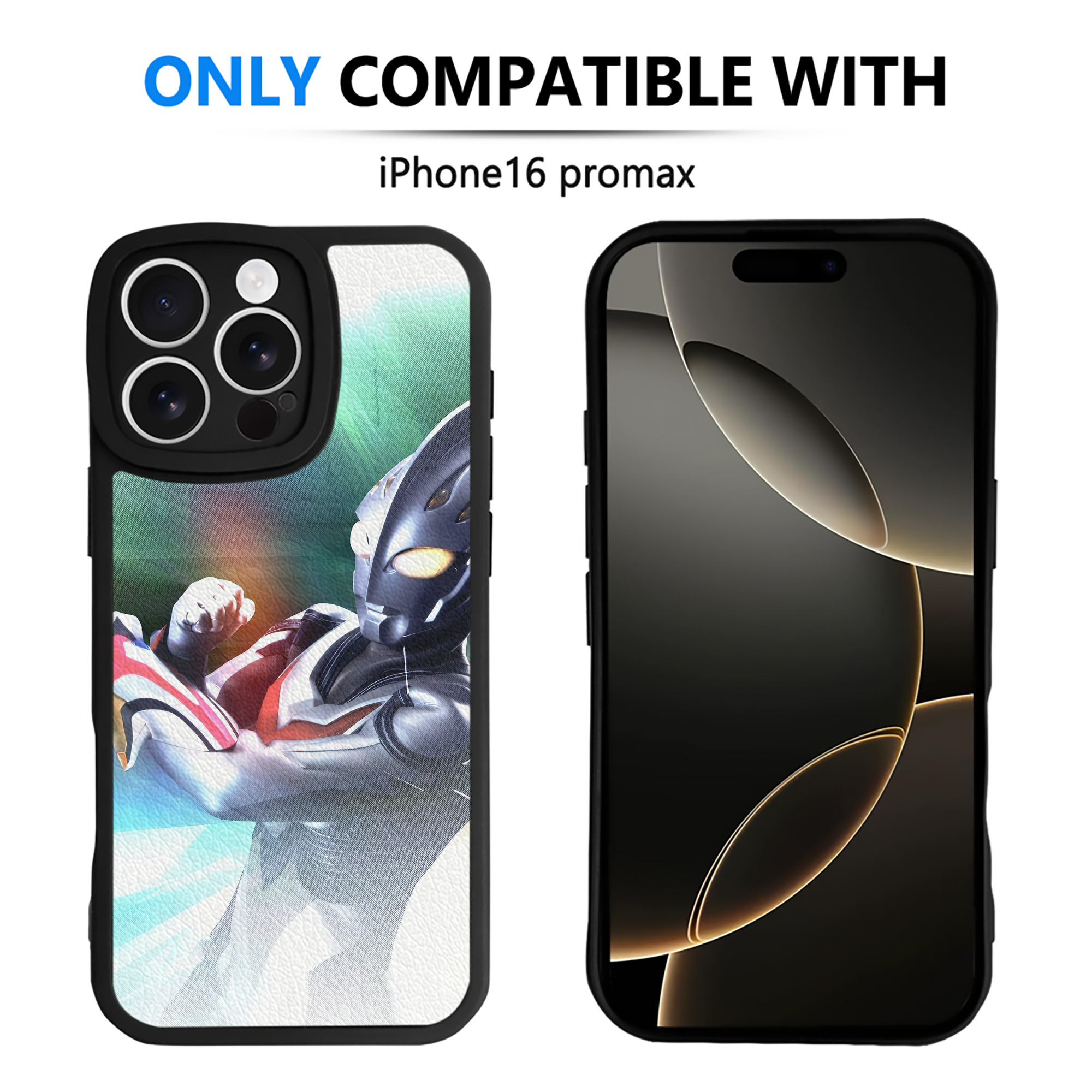（画像用） ウルトラマン Ultraman 【iPhone 16シリーズ対応】シリコンスマホケース（レザー調） 材質：シリコン
